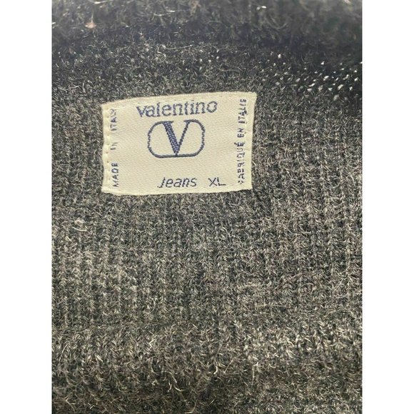 Valentino Jeans Gray Wide Neck Sweater Vintage - Picture 5 of 5